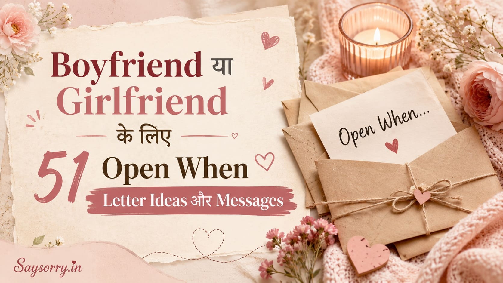 Boyfriend या Girlfriend के लिए 51 Open When Letter Ideas और Messages