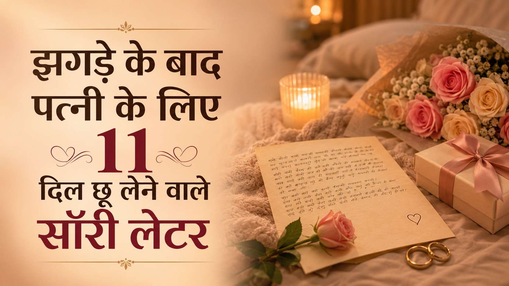 झगड़े के बाद पत्नी के लिए 11 दिल छू लेने वाले सॉरी लेटर