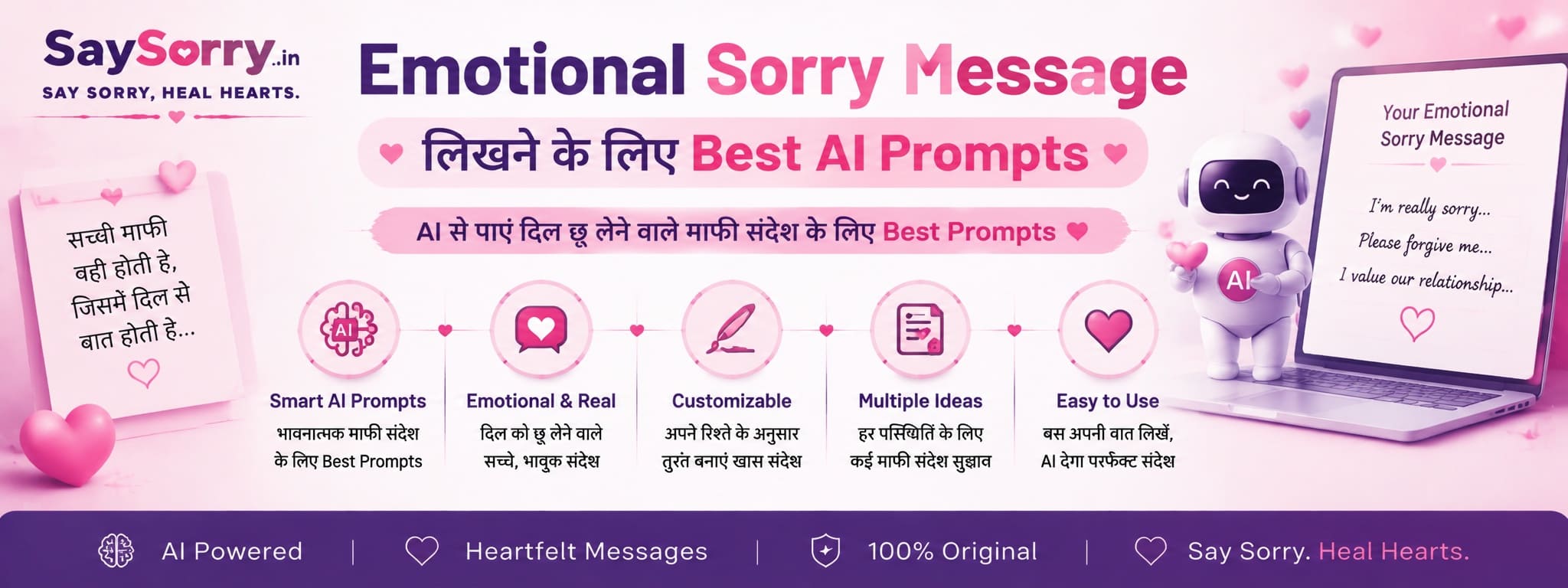 Emotional Sorry Message लिखने के लिए Best AI Prompts