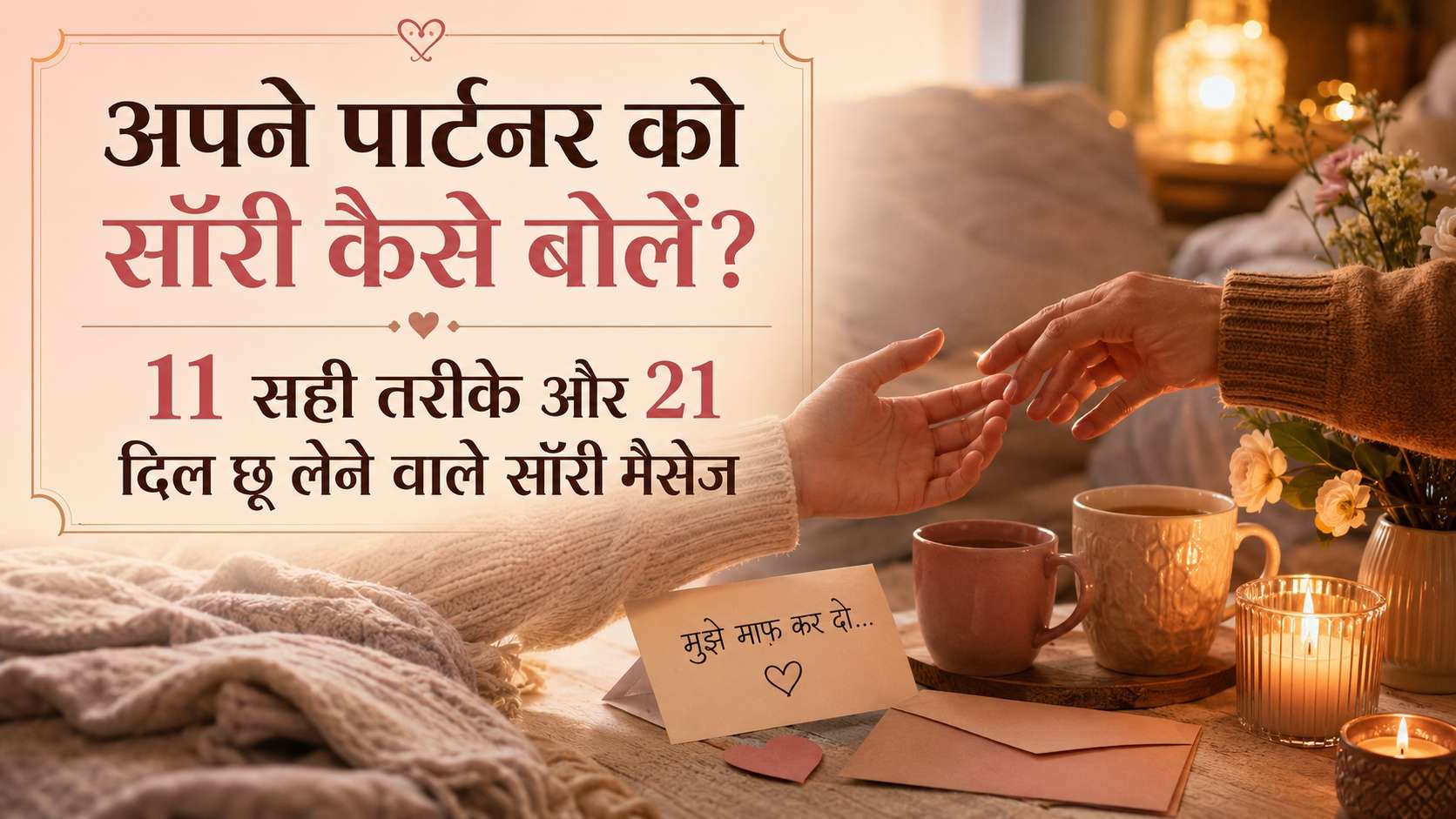 अपने पार्टनर को सॉरी कैसे बोलें? 11 सही तरीके और 21 दिल छू लेने वाले सॉरी मैसेज