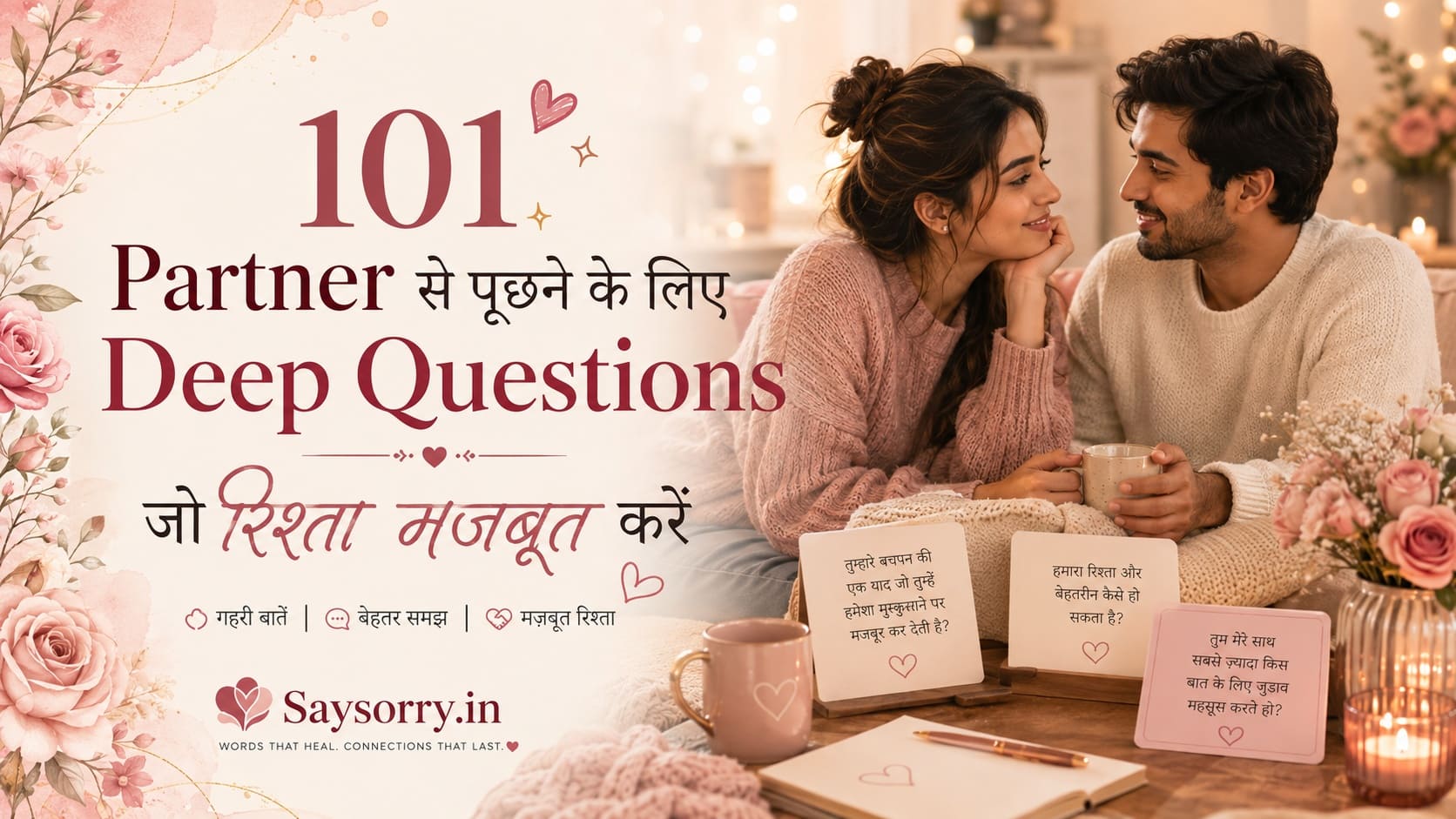 Partner से पूछने के लिए 101 Deep Questions जो रिश्ता मजबूत करें