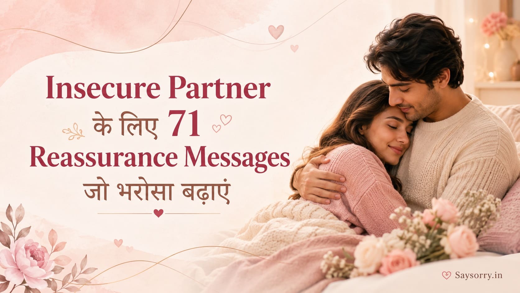 Insecure Partner के लिए 71 Reassurance Messages जो भरोसा बढ़ाएं