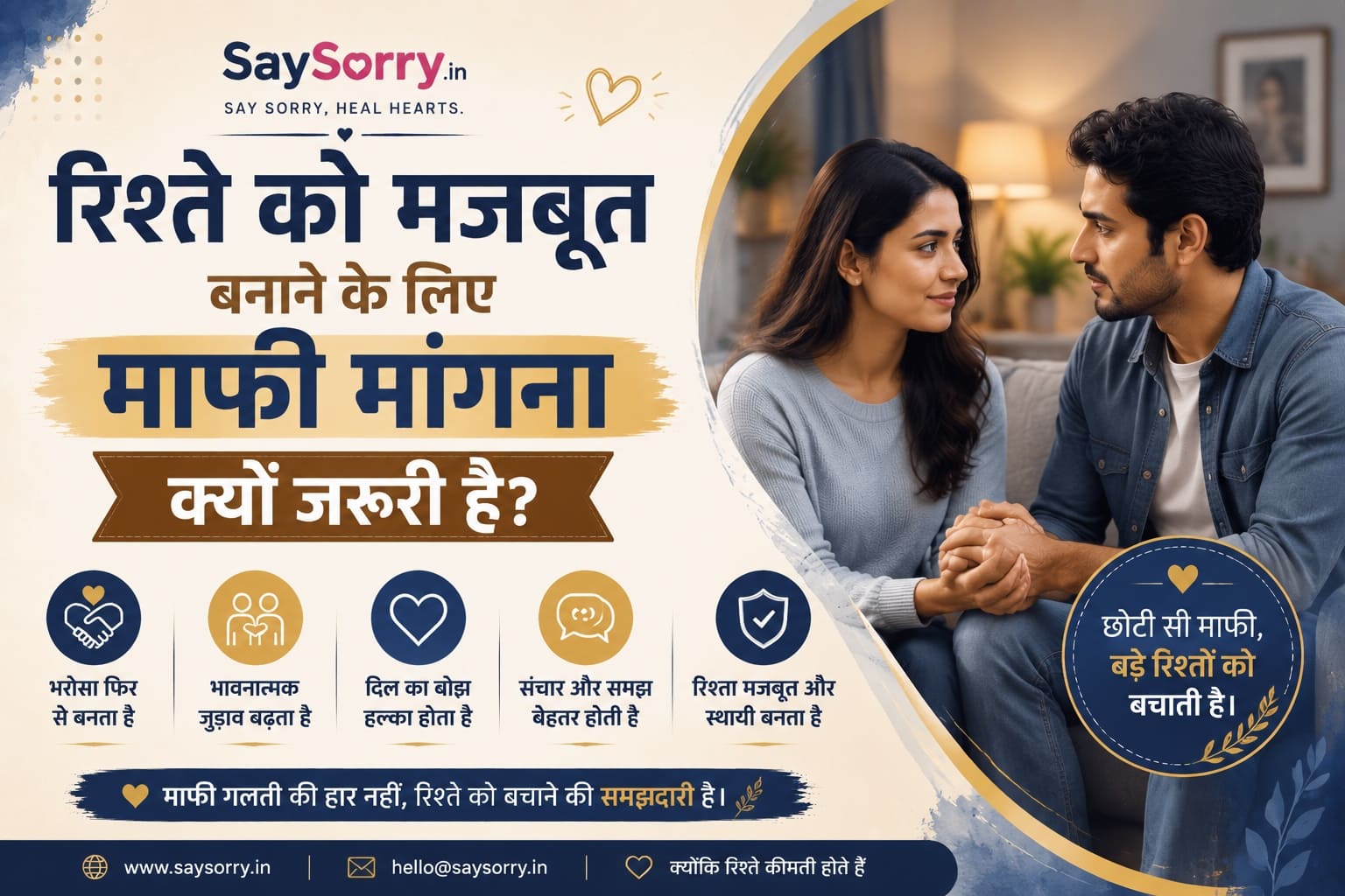 रिश्ते को मजबूत बनाने के लिए माफी मांगना क्यों जरूरी है