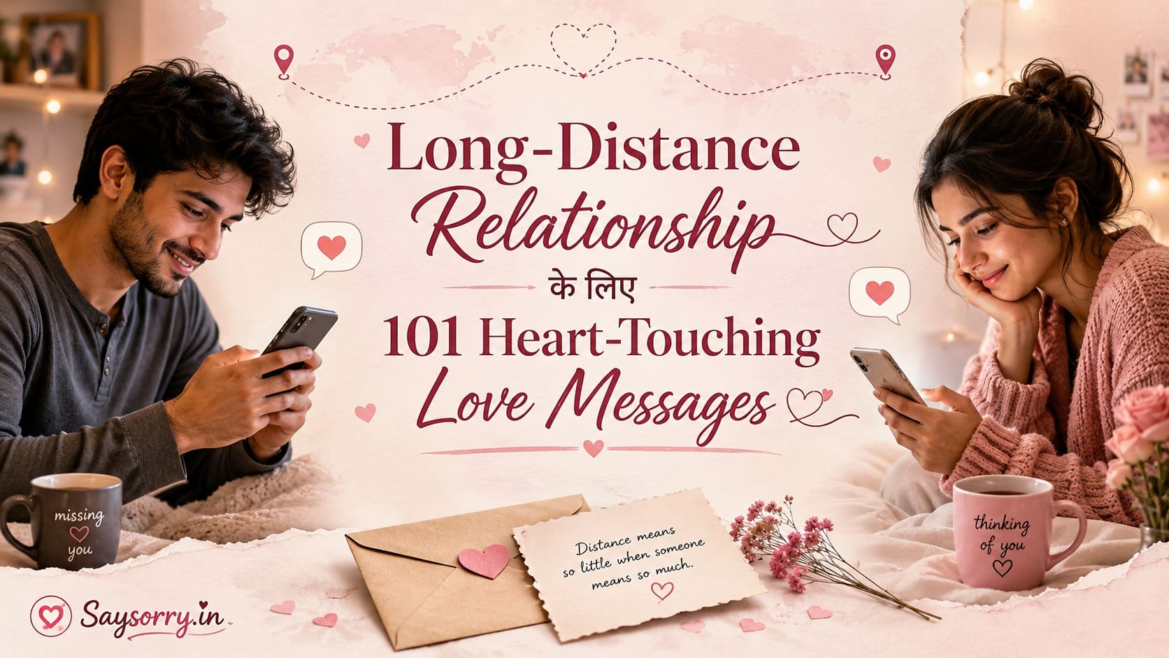 Long-Distance Relationship के लिए 101 Heart-Touching Love Messages