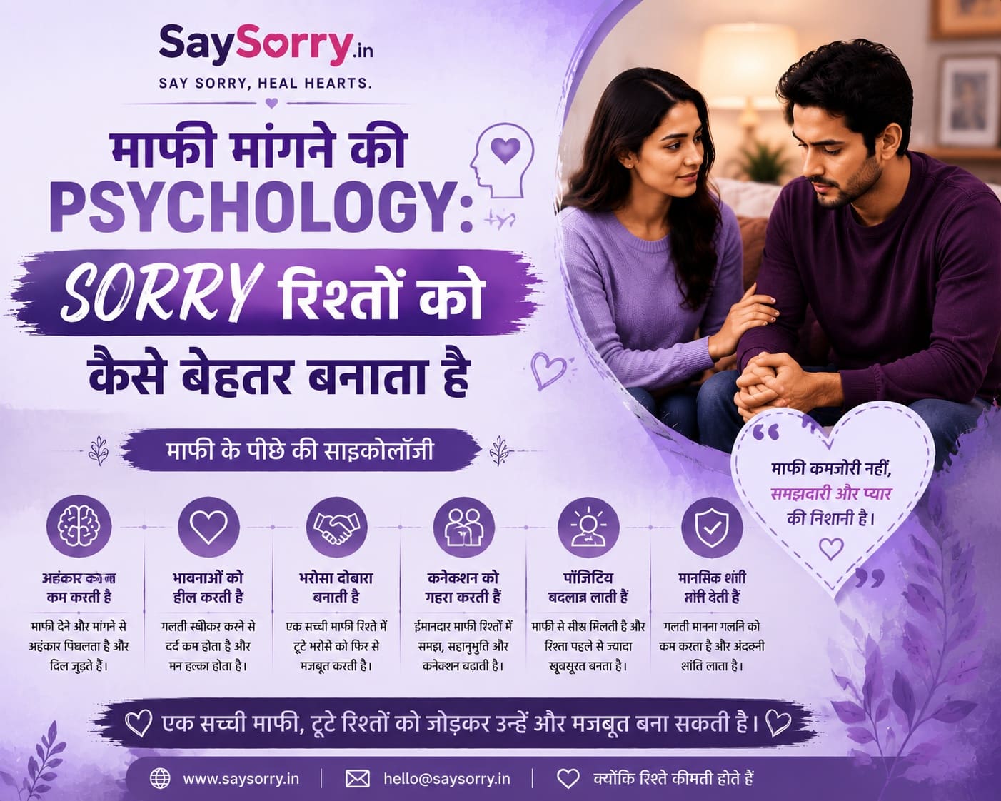 माफी मांगने की Psychology: Sorry रिश्तों को कैसे बेहतर बनाता है