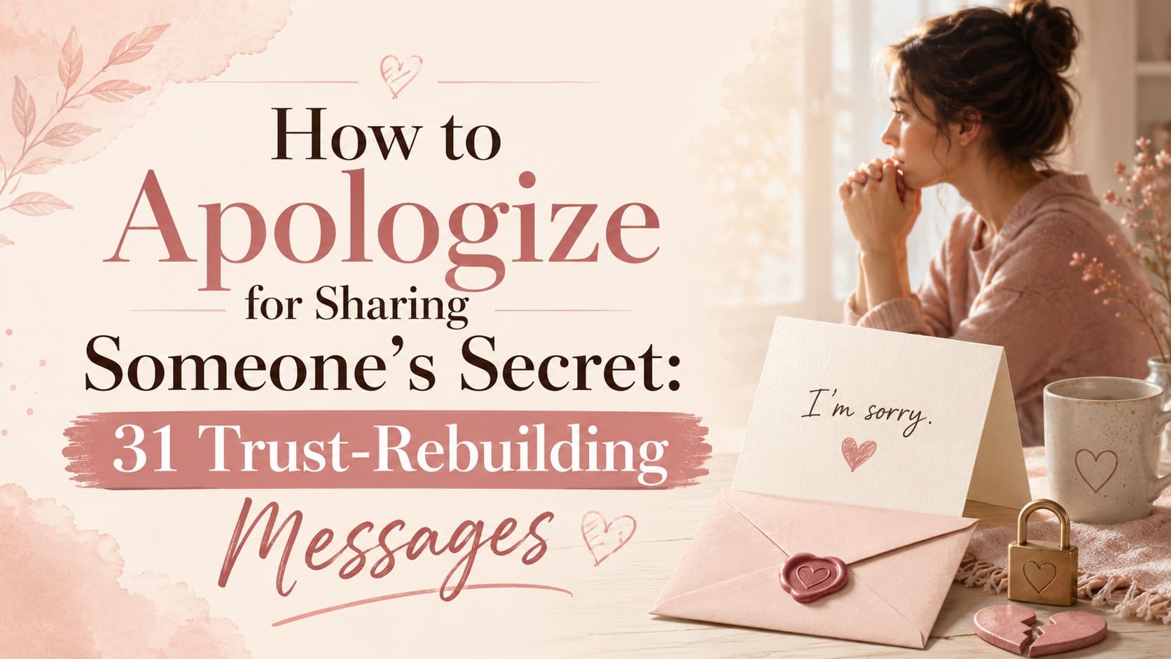 How to Apologize for Sharing Someone’s Secret: 31 Trust-Rebuilding Messages - Say Sorry