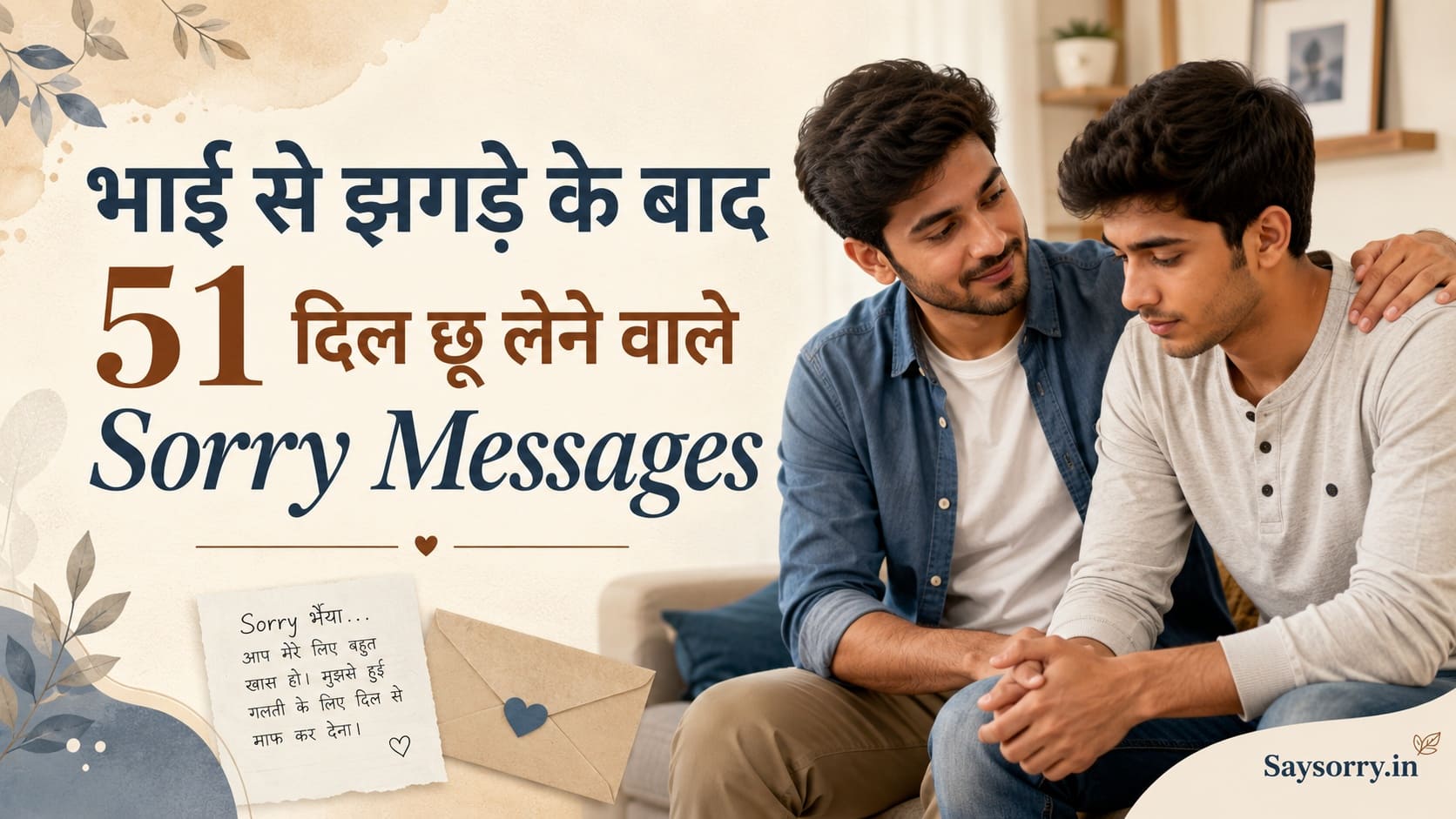 भाई से झगड़े के बाद 51 दिल छू लेने वाले Sorry Messages - Say Sorry