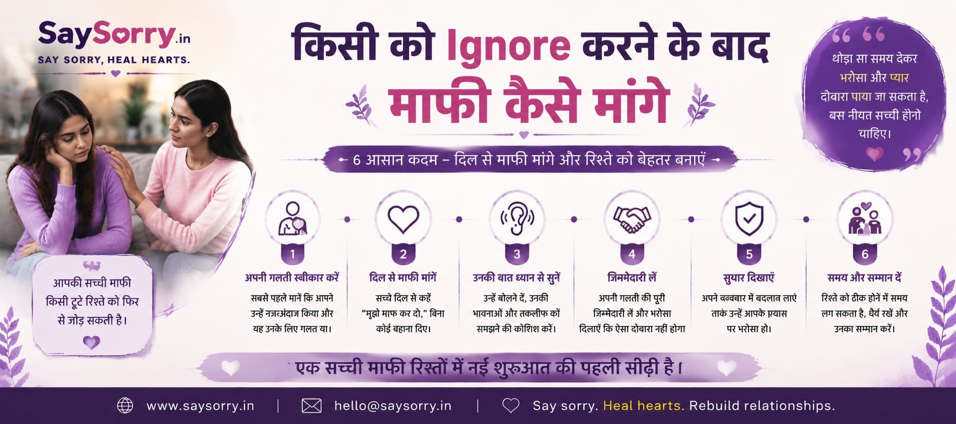 किसी को Ignore करने के बाद माफी कैसे मांगे
