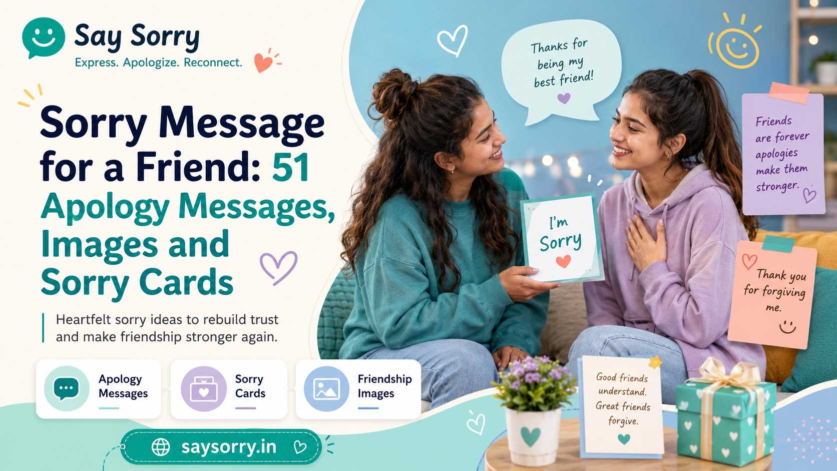 Sorry Message for a Friend: 51 Apology Messages, Images and Sorry Cards