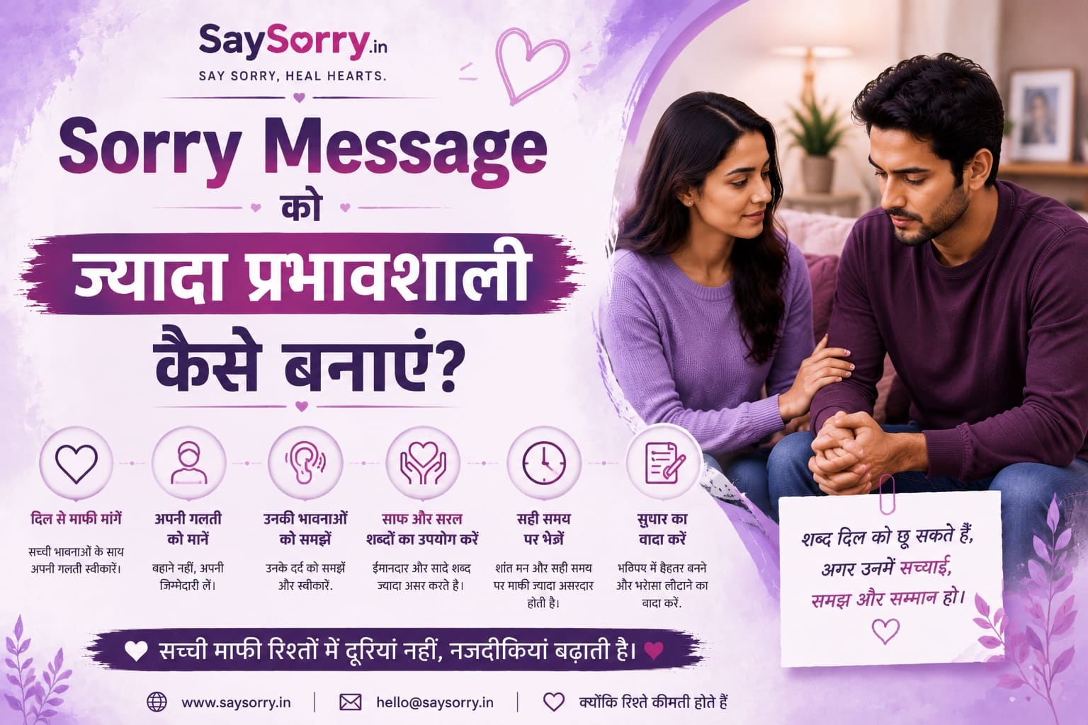 Sorry Message को ज्यादा प्रभावशाली कैसे बनाएं