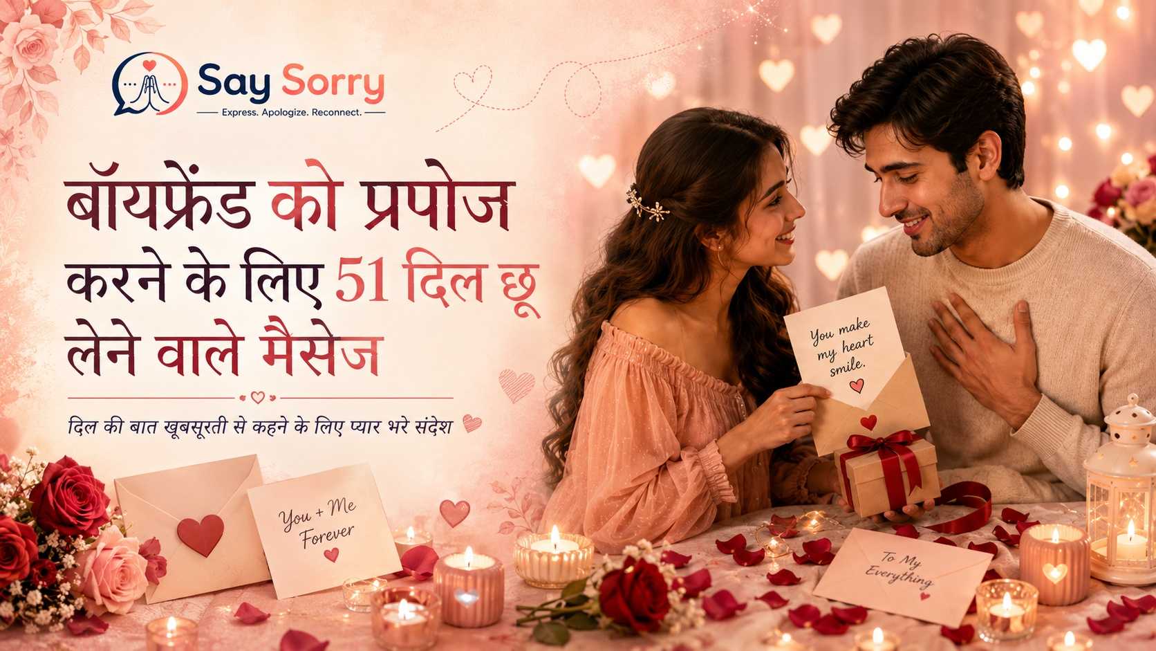 बॉयफ्रेंड को प्रपोज करने के लिए 51 दिल छू लेने वाले मैसेज