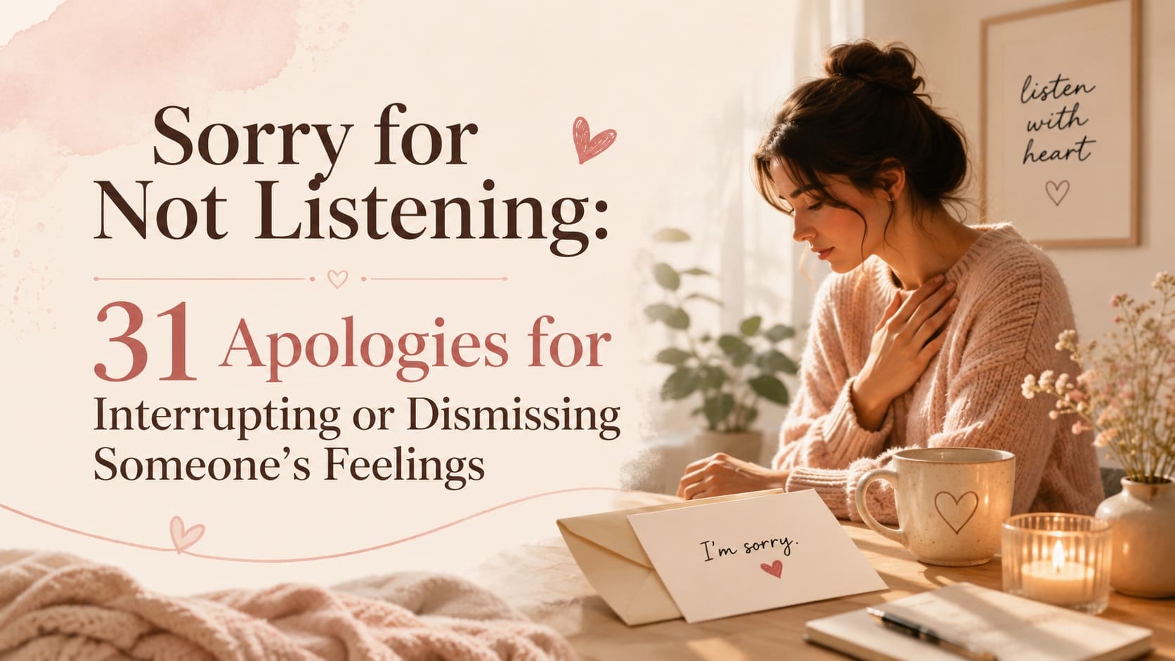 Sorry for Not Listening: 31 Apologies for Interrupting or Dismissing Someone’s Feelings - Say Sorry