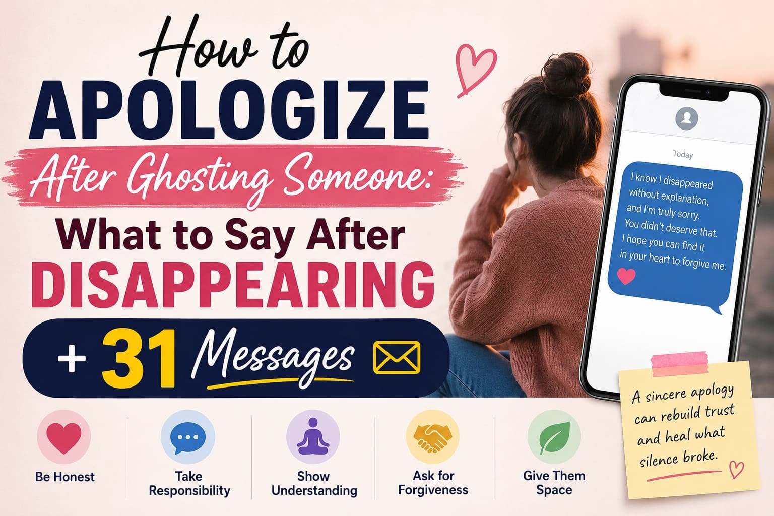 How to Apologize After Ghosting Someone: What to Say After Disappearing + 31 Messages - Say Sorry