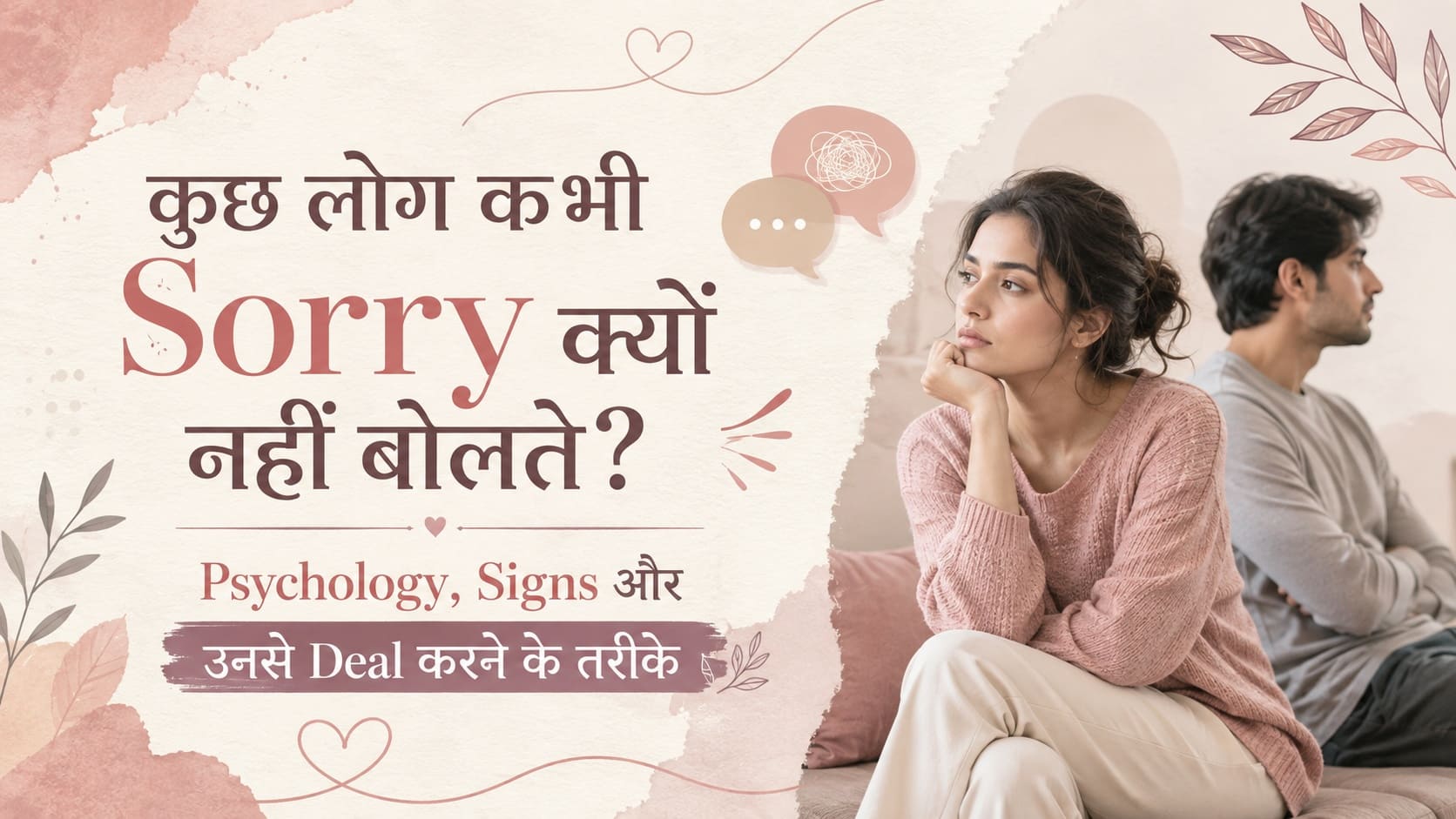 कुछ लोग कभी Sorry क्यों नहीं बोलते? Psychology, Signs और उनसे Deal करने के तरीके