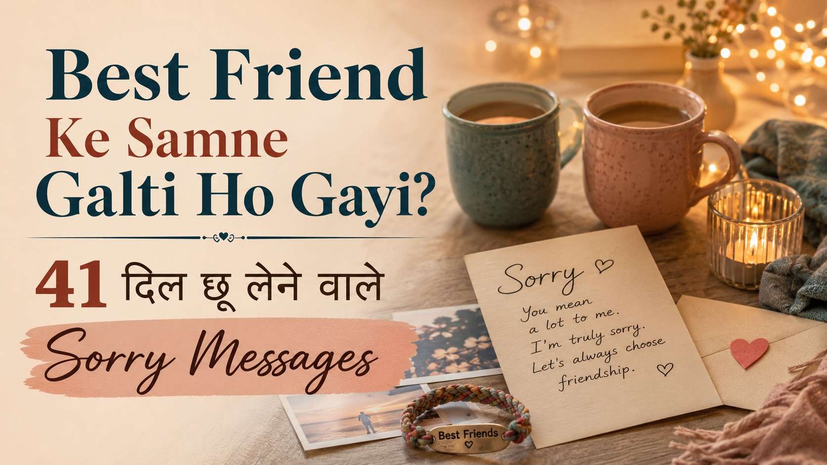 Best Friend Ke Samne Galti Ho Gayi? 41 दिल छू लेने वाले Sorry Messages
