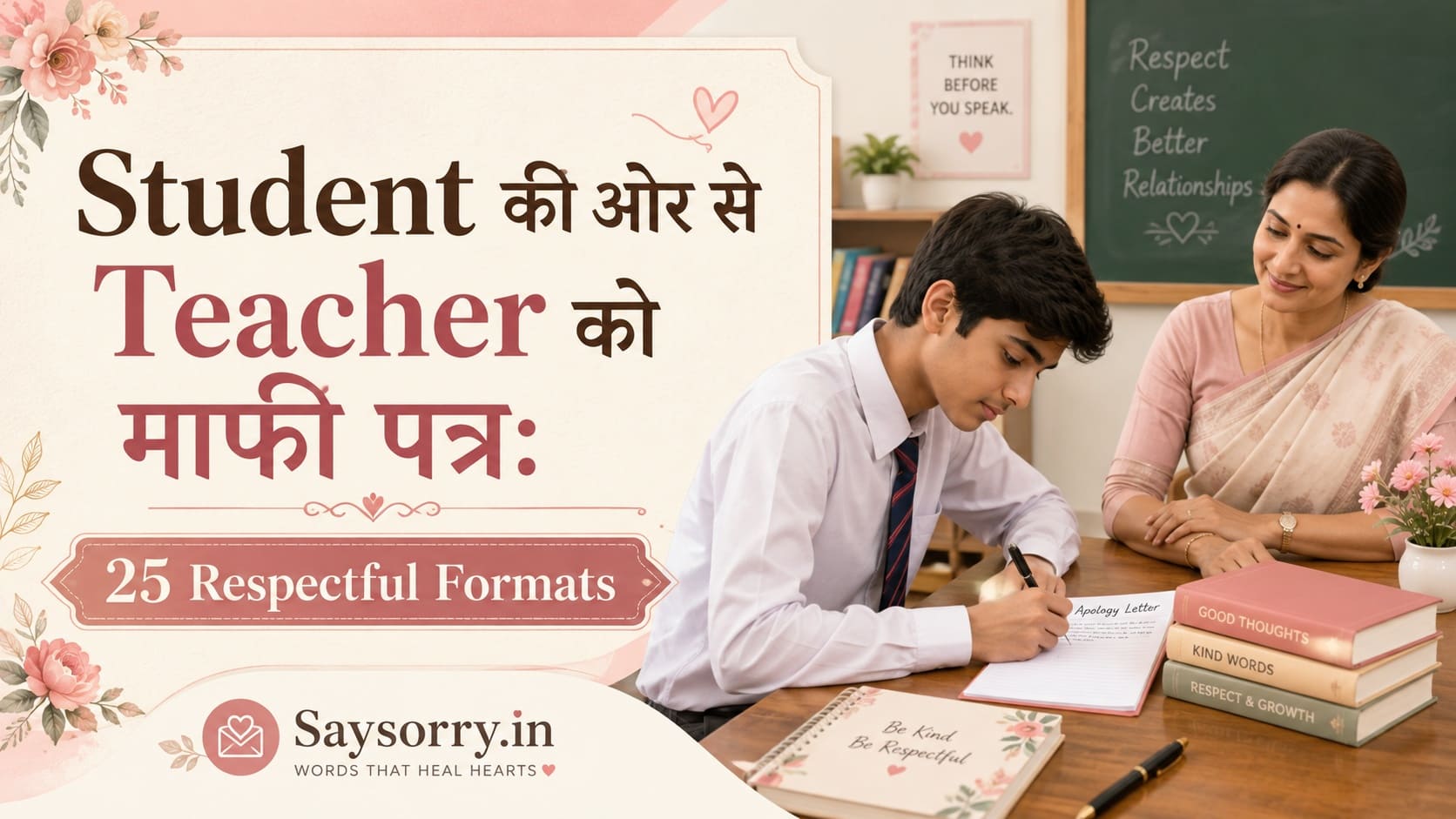 Student की ओर से Teacher को माफी पत्र: 25 Respectful Formats