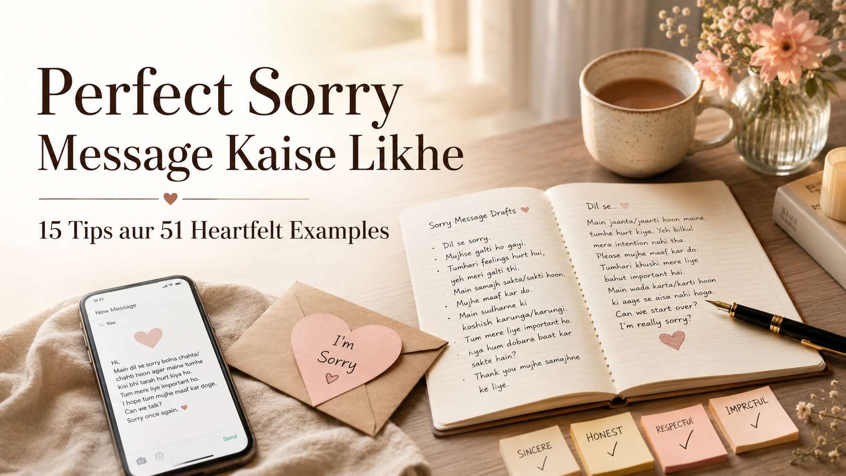 Perfect Sorry Message Kaise Likhe: 15 Tips aur 51 Examples