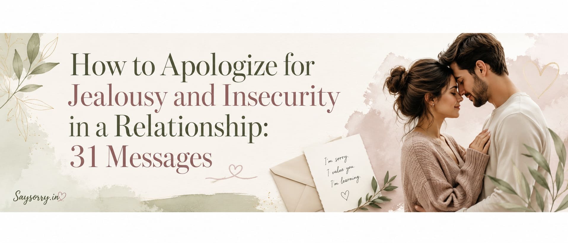 How to Apologize for Jealousy and Insecurity in a Relationship: 31 Messages