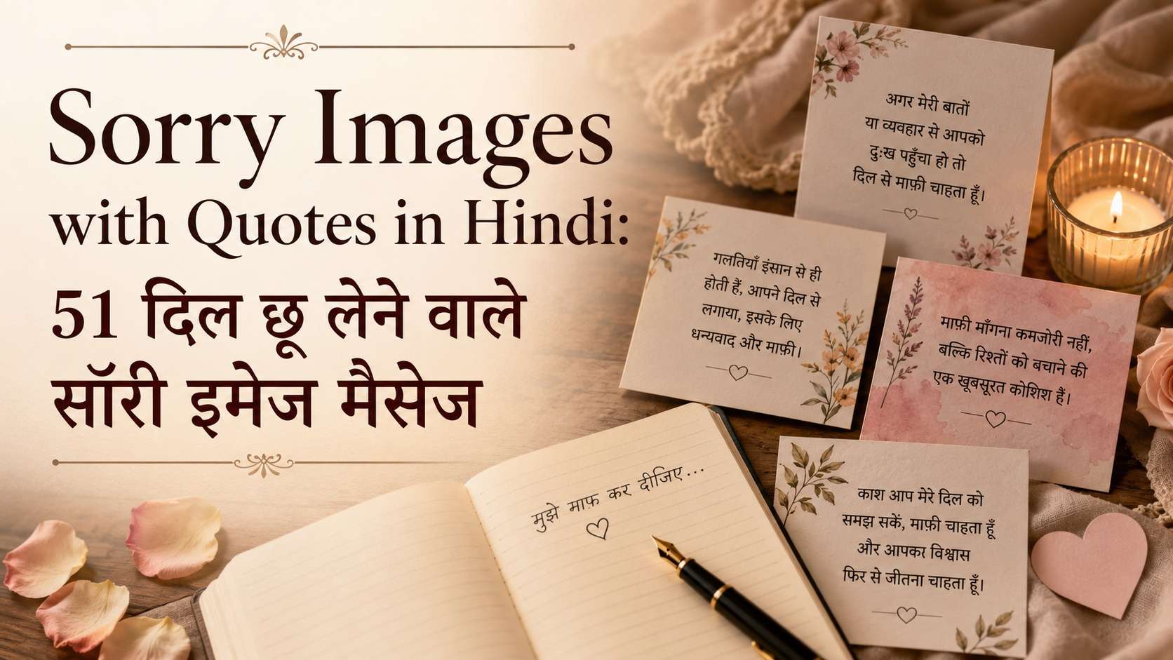 Sorry Images with Quotes in Hindi: 51 दिल छू लेने वाले सॉरी इमेज मैसेज