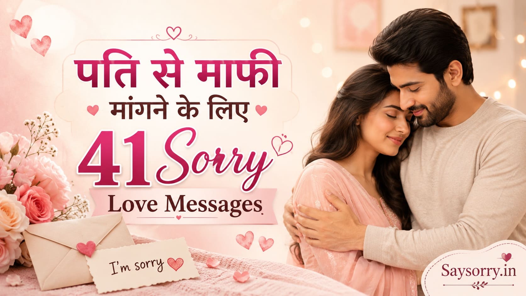 पति से माफी मांगने के लिए 41 Sorry Love Messages