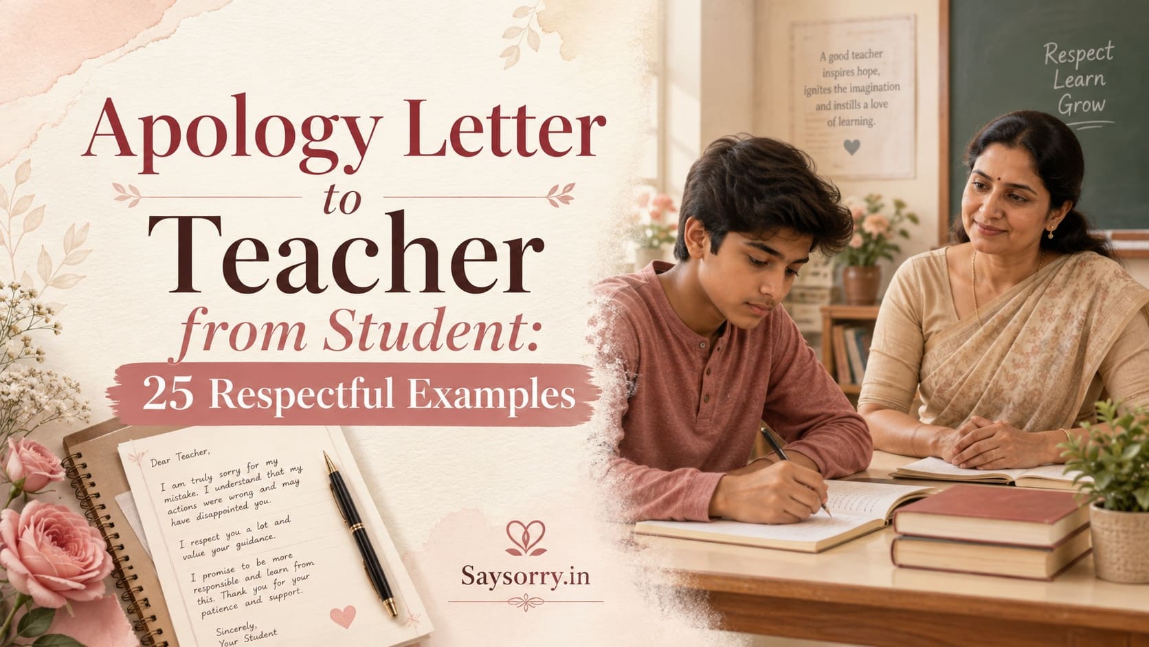 Apology Letter to Teacher from Student: 25 Respectful Examples