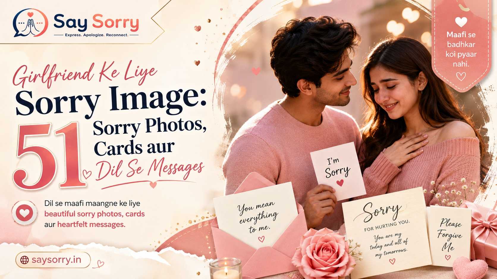 Girlfriend Ke Liye Sorry Image: 51 Sorry Photos, Cards aur Dil Se Messages