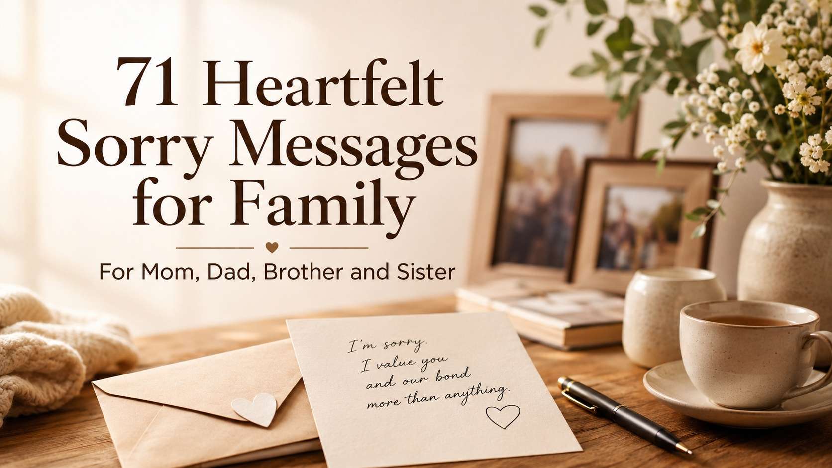 Sorry Messages for Family: 71 Heartfelt Apology Messages for Mom, Dad, Brother and Sister - Say Sorry
