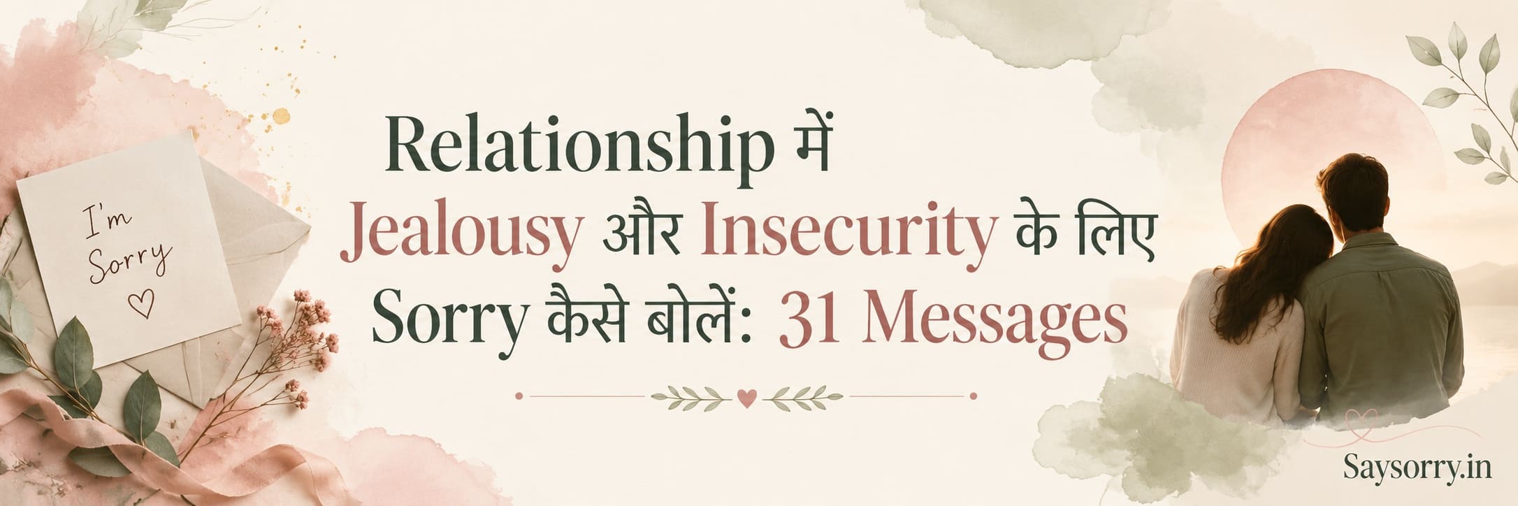 Relationship में Jealousy और Insecurity के लिए Sorry कैसे बोलें: 31 Messages