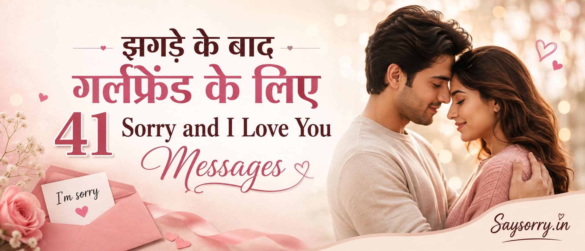 झगड़े के बाद गर्लफ्रेंड के लिए 41 Sorry and I Love You Messages