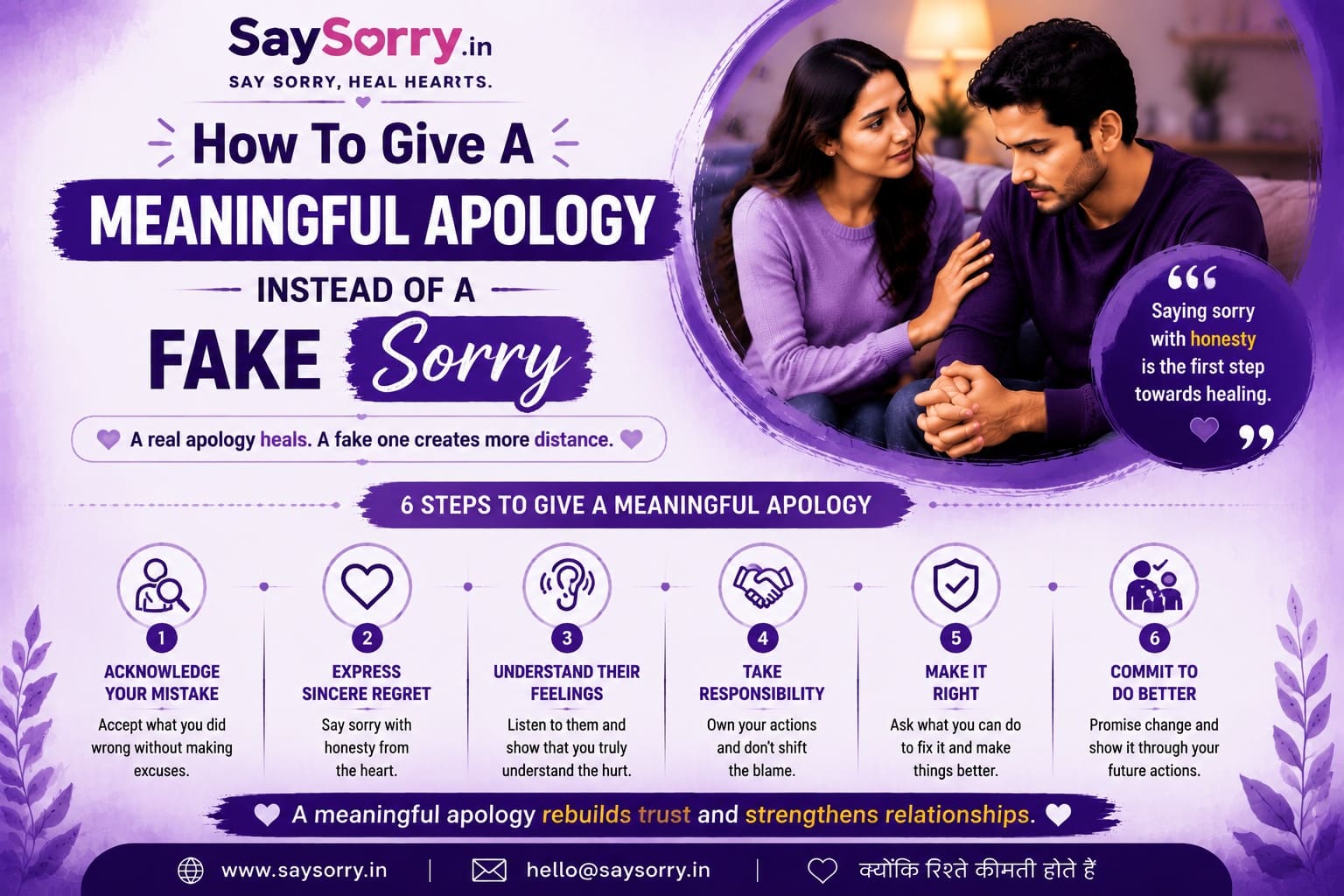 How To Give A Meaningful Apology Instead Of A Fake Sorry