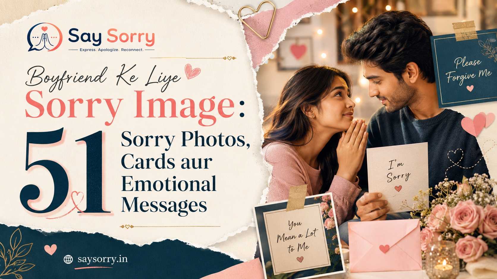 Boyfriend Ke Liye Sorry Image: 51 Sorry Photos, Cards aur Emotional Messages