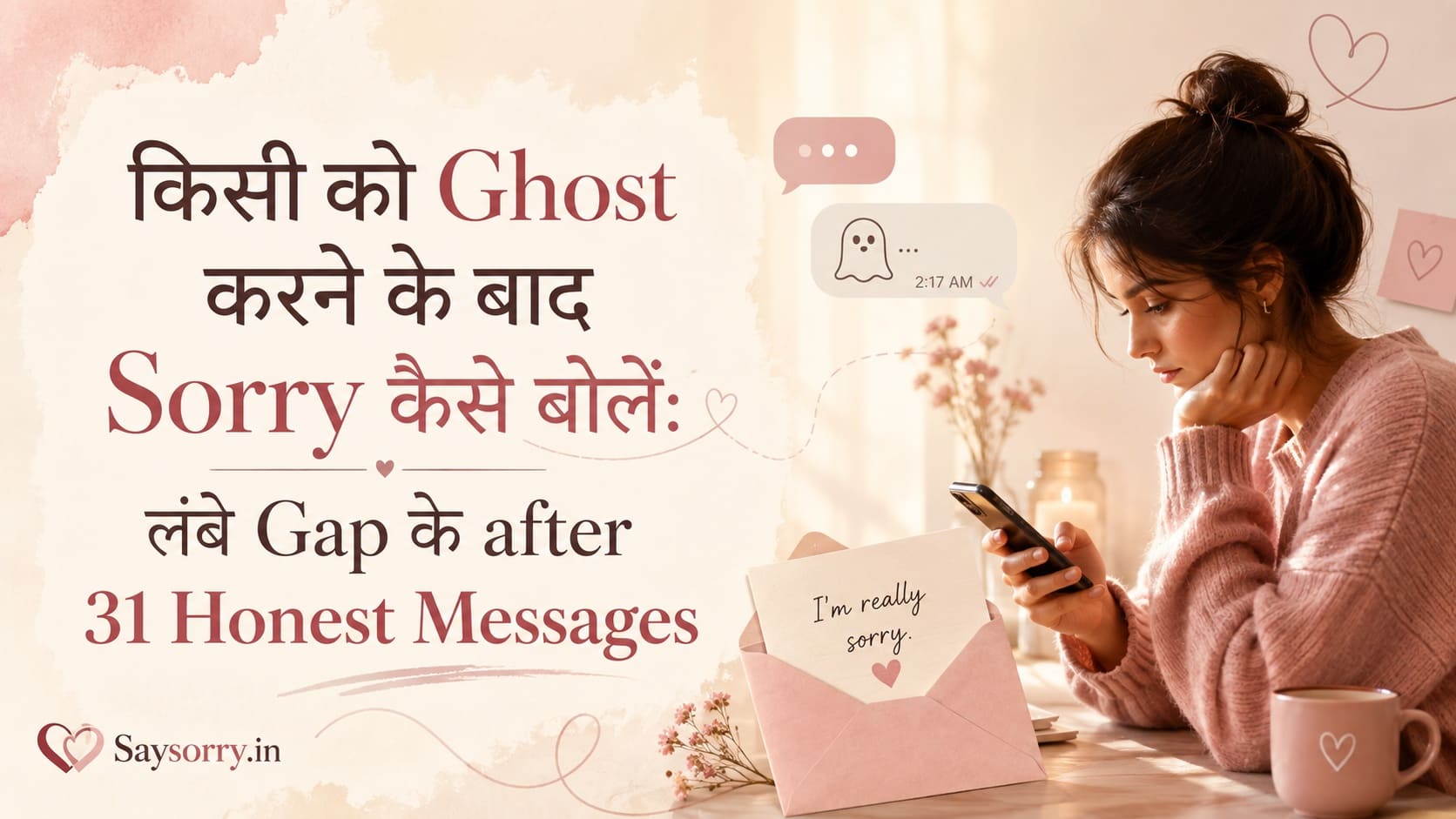 किसी को Ghost करने के बाद Sorry कैसे बोलें: लंबे Gap के बाद 31 Honest Messages - Say Sorry