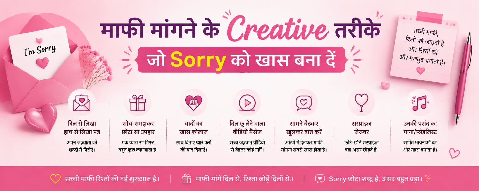 माफी मांगने के Creative तरीके जो Sorry को खास बना दें