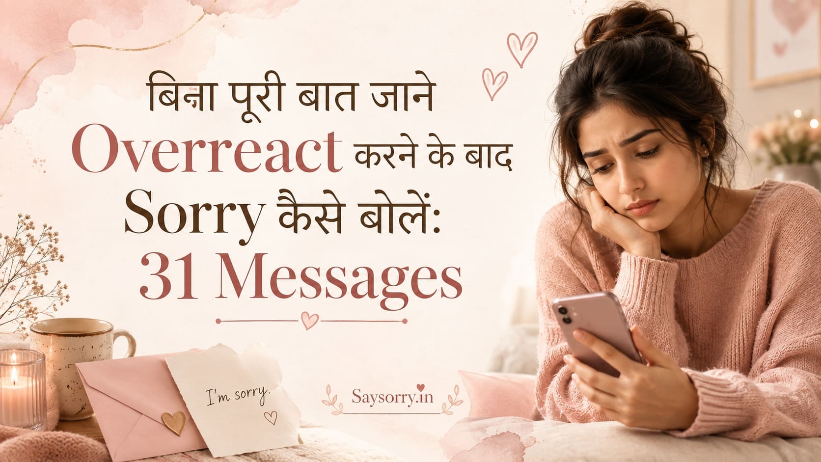 बिना पूरी बात जाने Overreact करने के बाद Sorry कैसे बोलें: 31 Messages - Say Sorry