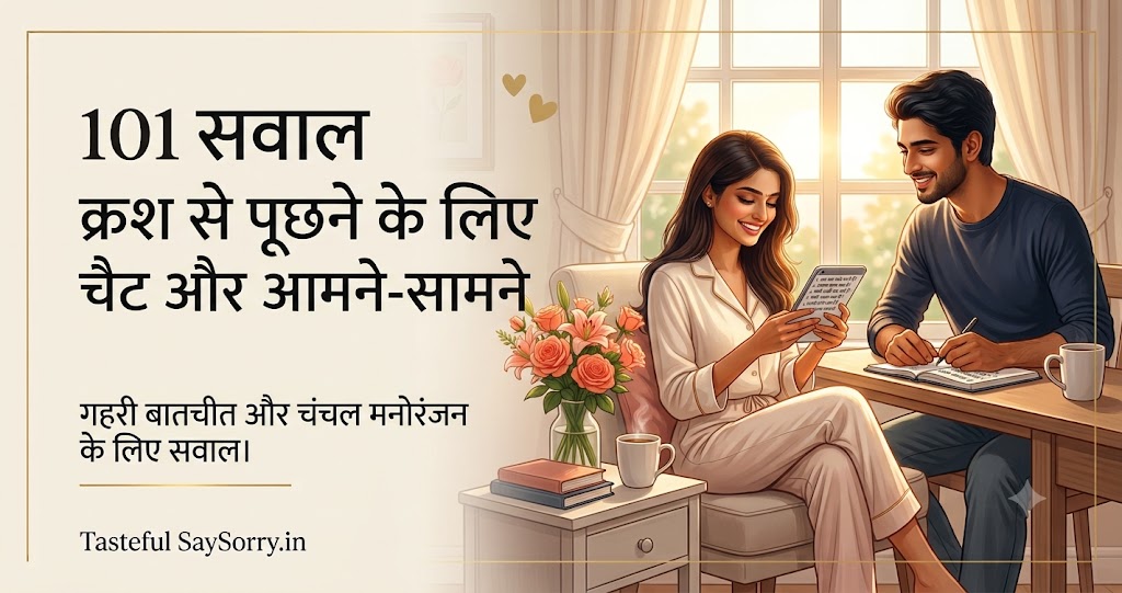 Crush से Chat शुरू करने और उसे जानने के लिए 101 Interesting Questions - Say Sorry