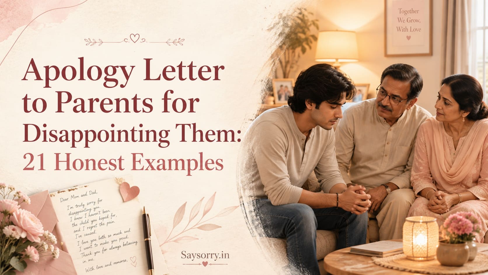 Apology Letter to Parents for Disappointing Them: 21 Honest Examples - Say Sorry