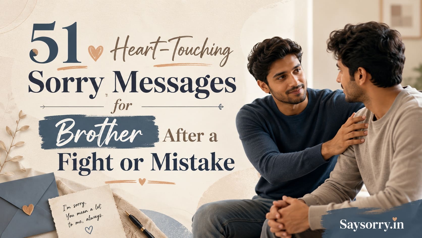 51 Heart-Touching Sorry Messages for Brother After a Fight or Mistake - Say Sorry