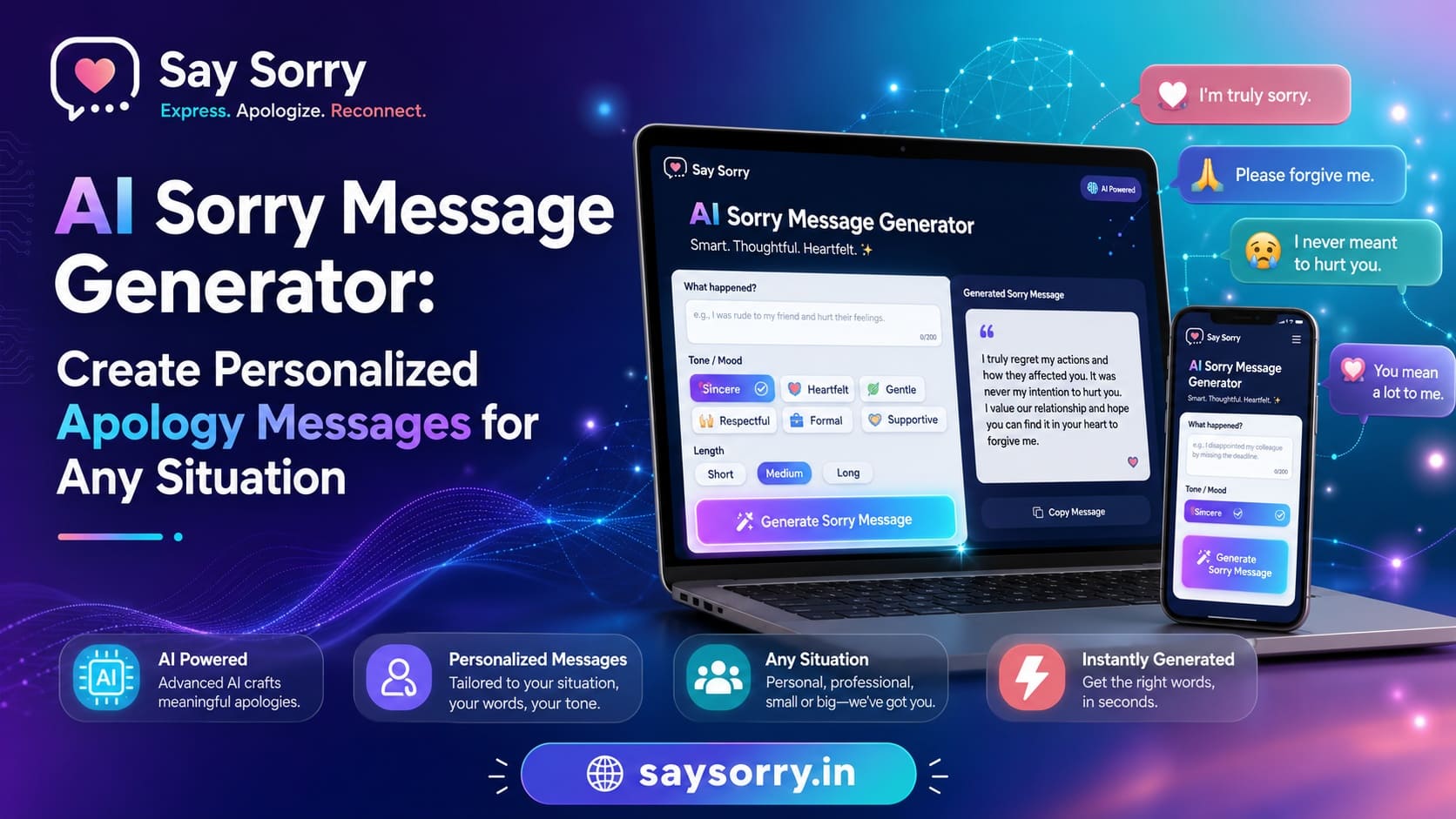 AI Sorry Message Generator: Create Personalized Apology Messages for Any Situation