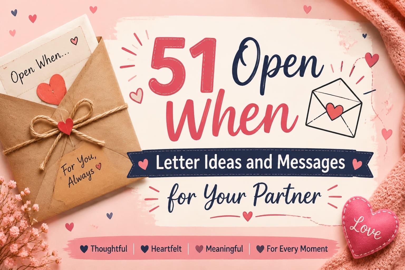 51 Open When Letter Ideas and Messages for Your Partner