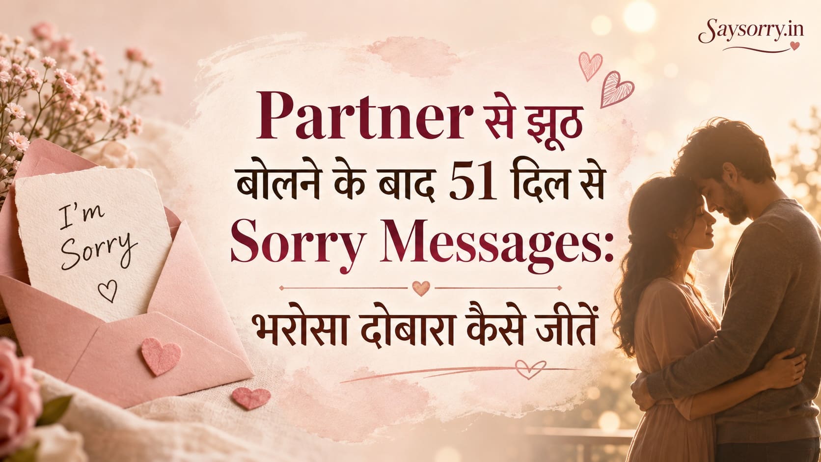 Partner से झूठ बोलने के बाद 51 दिल से Sorry Messages: भरोसा दोबारा कैसे जीतें