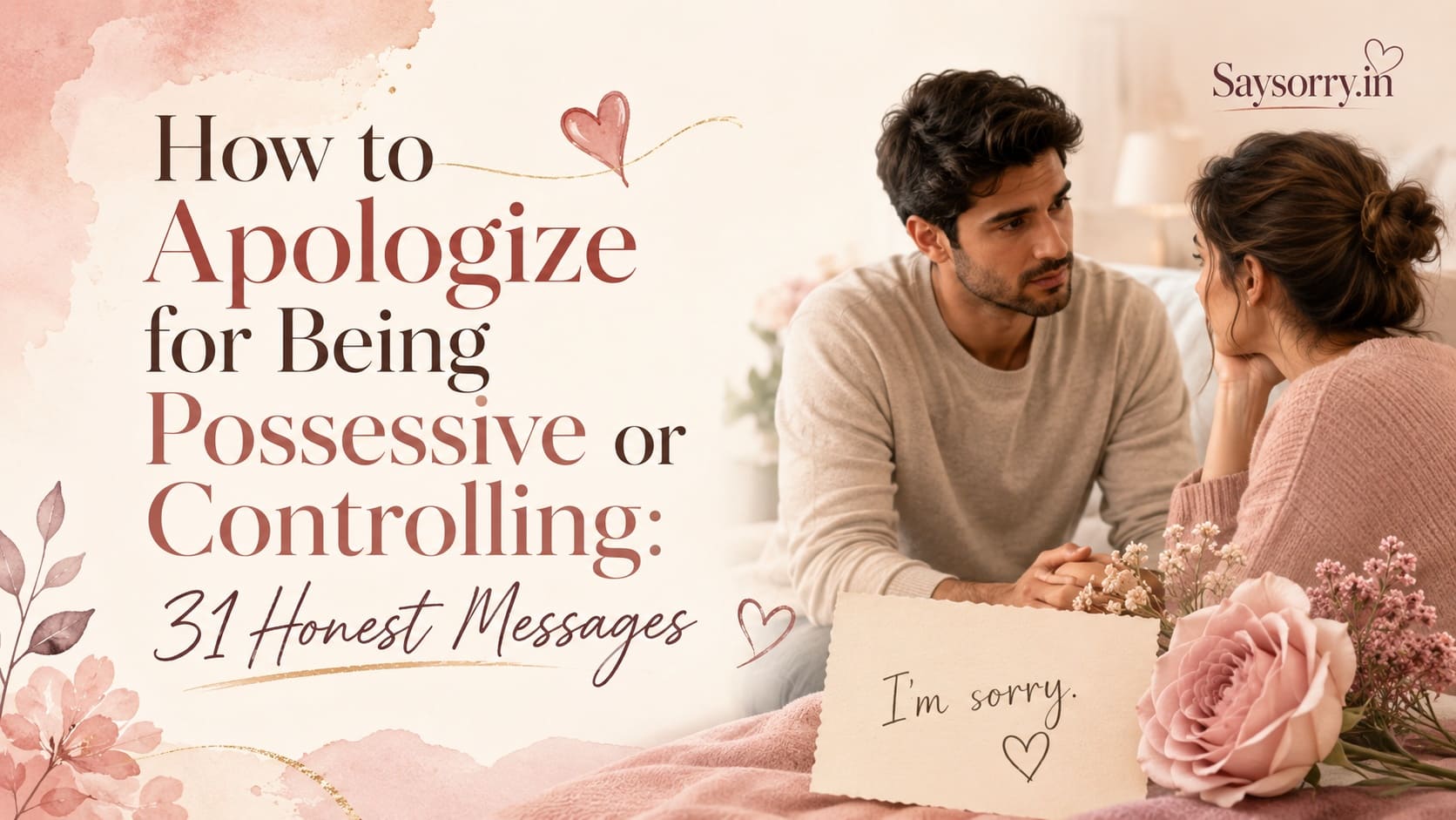 How to Apologize for Being Possessive or Controlling: 31 Honest Messages