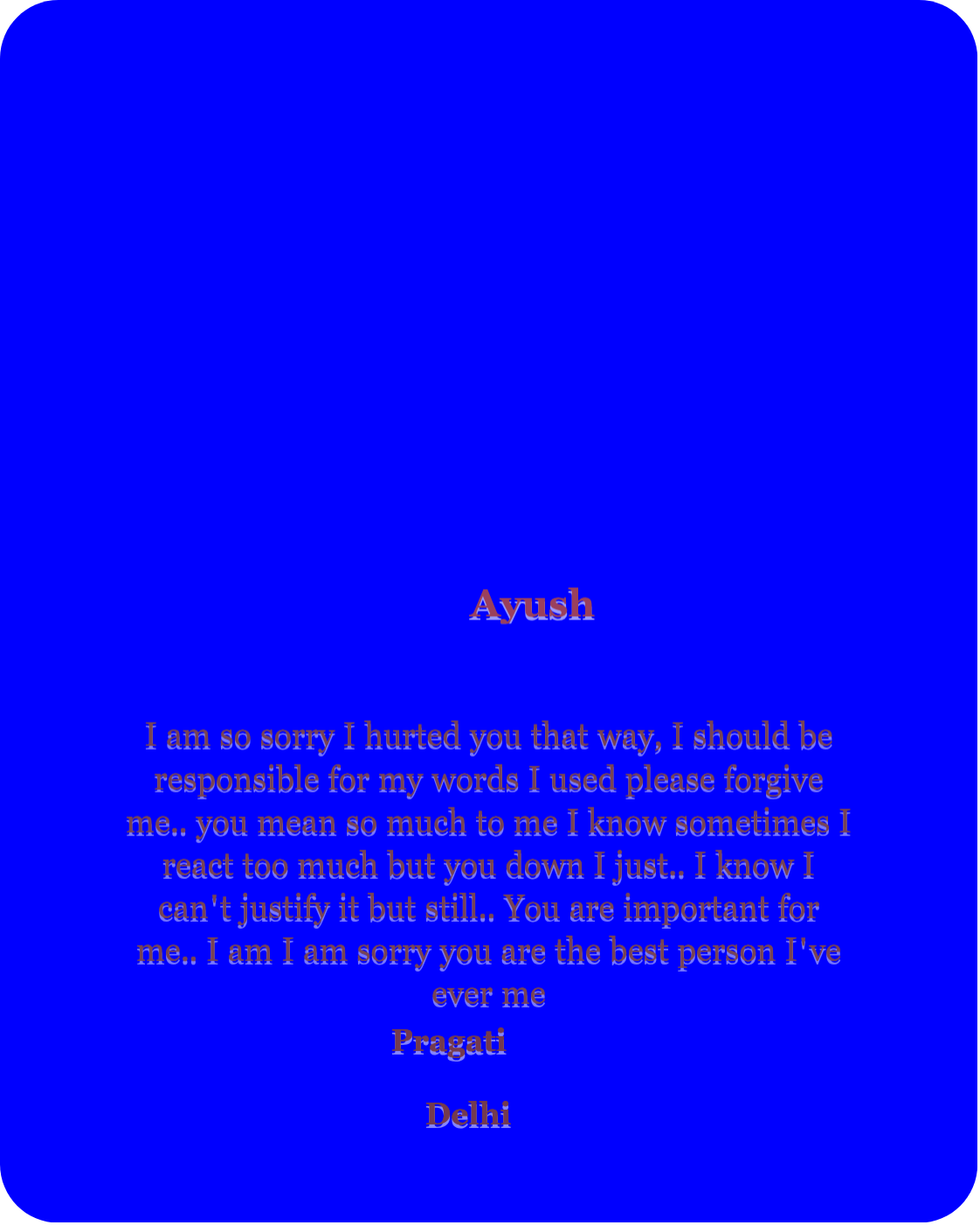 Free personalised Love Letter card for Ayush featuring a soft pink design with teddy bears, roses and heart details and a heartfelt love message