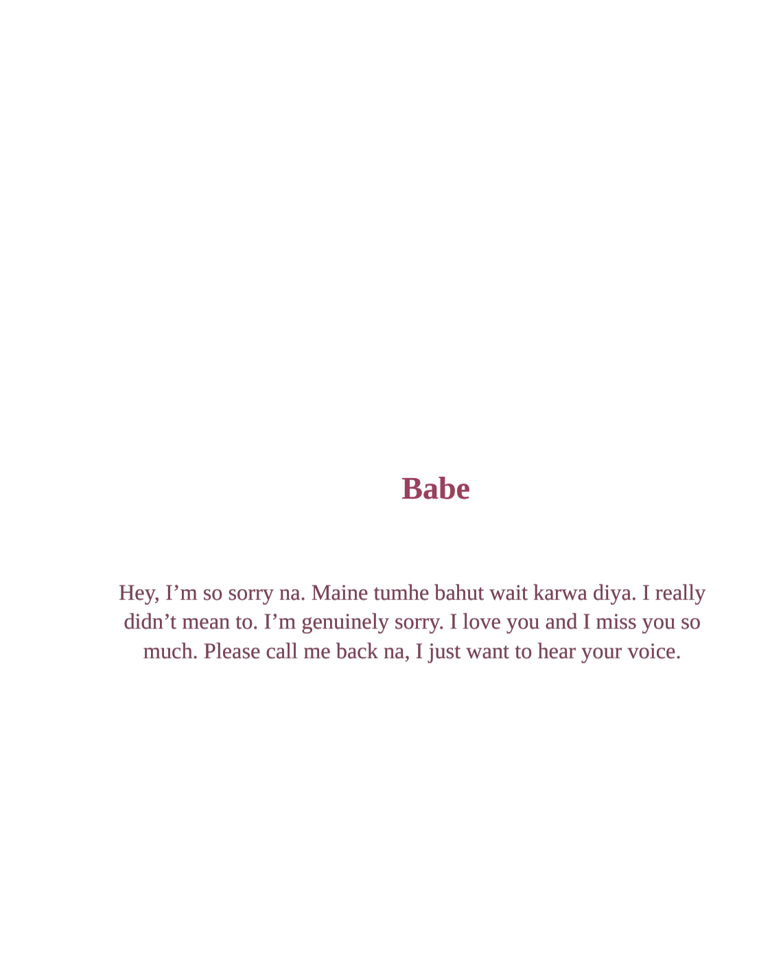 Free personalised Love Letter card for Babe featuring a soft pink design with teddy bears, roses and heart details and a heartfelt love message